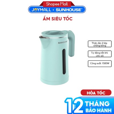 Ấm Siêu Tốc Sunhouse SHD1351, SHD1353 1.8L, Hàng Chính Hãng, Inox 304, Tự Ngắt Khi Sôi - JoyMall