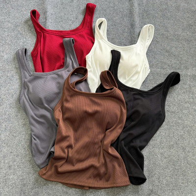 Áo Thun Ba Lỗ Bigsize Có Mút Dáng Croptop Áo Sát Nách Cổ Tròn Mặc Mát 50-92kg A343