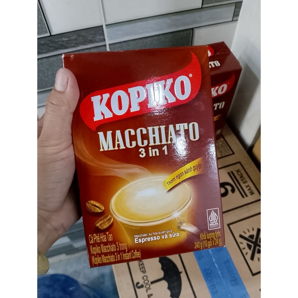 cà phê sữa kopiko hộp 3 in 1 240g date tháng 10/26