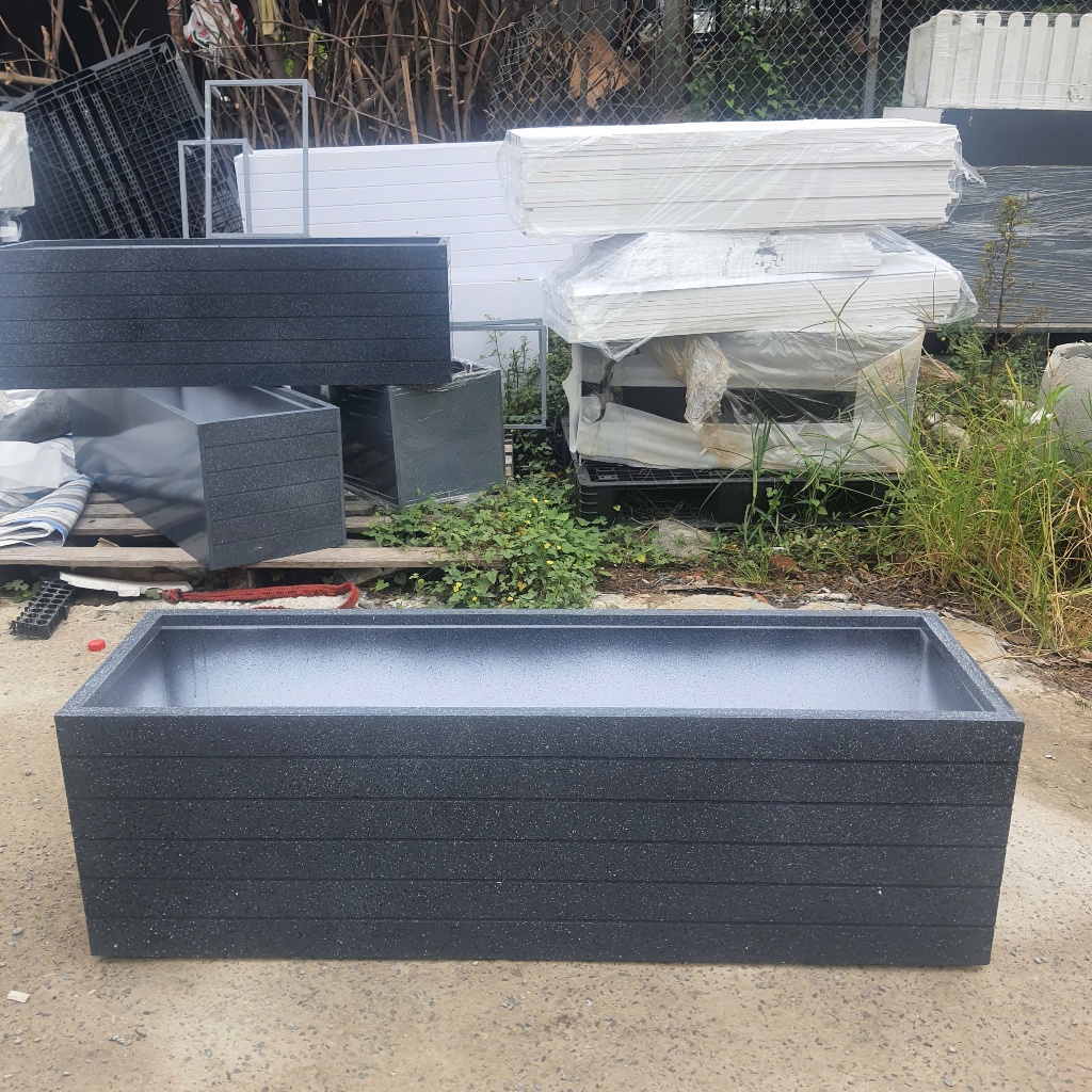 Chậu composite; chậu nhựa composite D100 R30 C30 trồng cây ban công siêu nhẹ, siêu bền