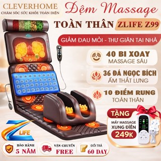 [THƯƠNG HIỆU ZLIFE - HÀNG TRỤC THÉP] Đệm massage toàn thân ZLIFE Z99, Nệm thảm ghế massage toàn thân