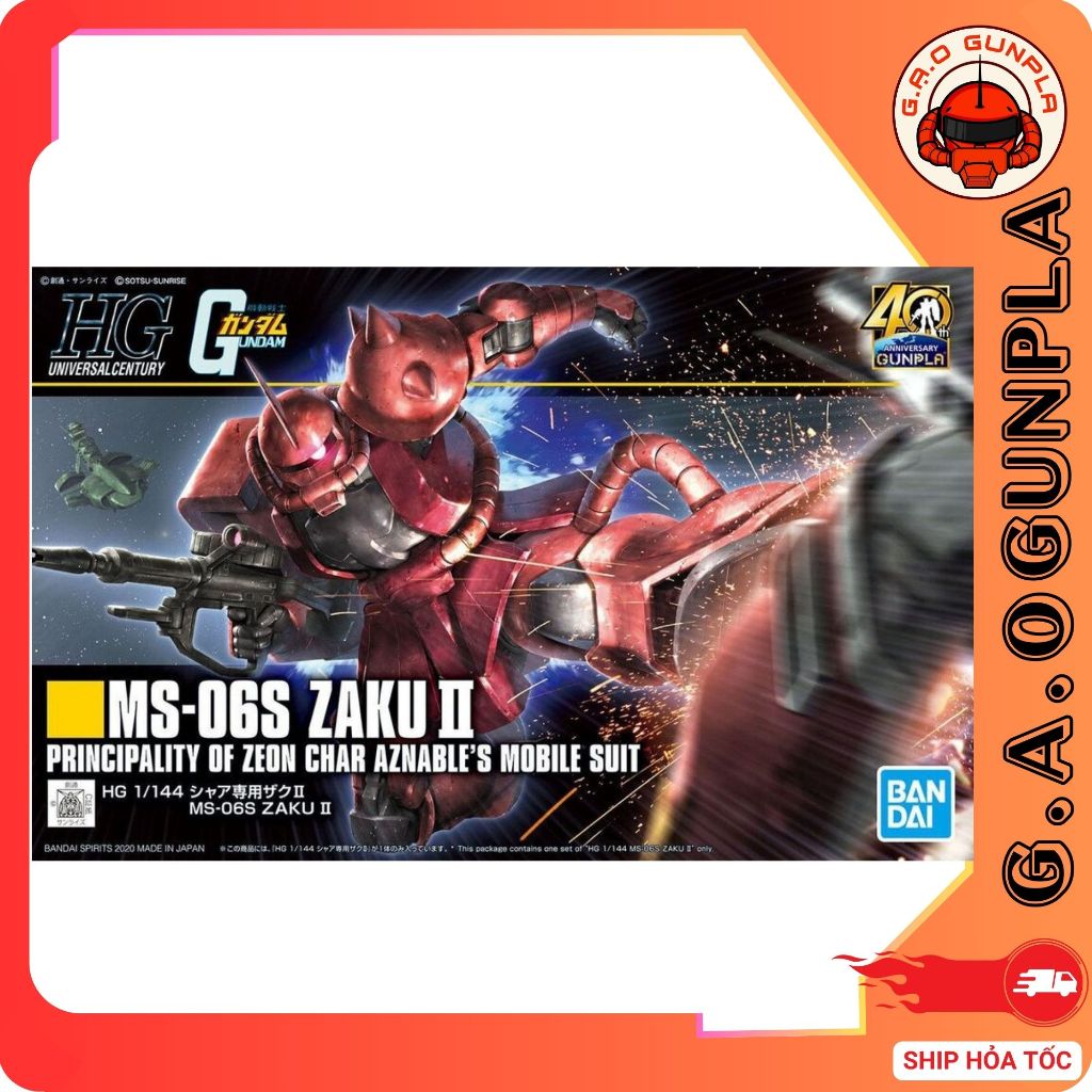 Mô hình lắp ráp Gundam Bandai  HG 1/144 Ms-06S Zaku Ⅱ