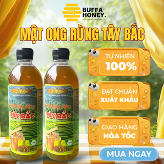 Mật Ong Hoa Rừng Tây Bắc Nguyên Chất 100% Tự Nhiên Mật Chín Đặc Sánh Thơm Ngọt Không Pha Tạp 1000ml