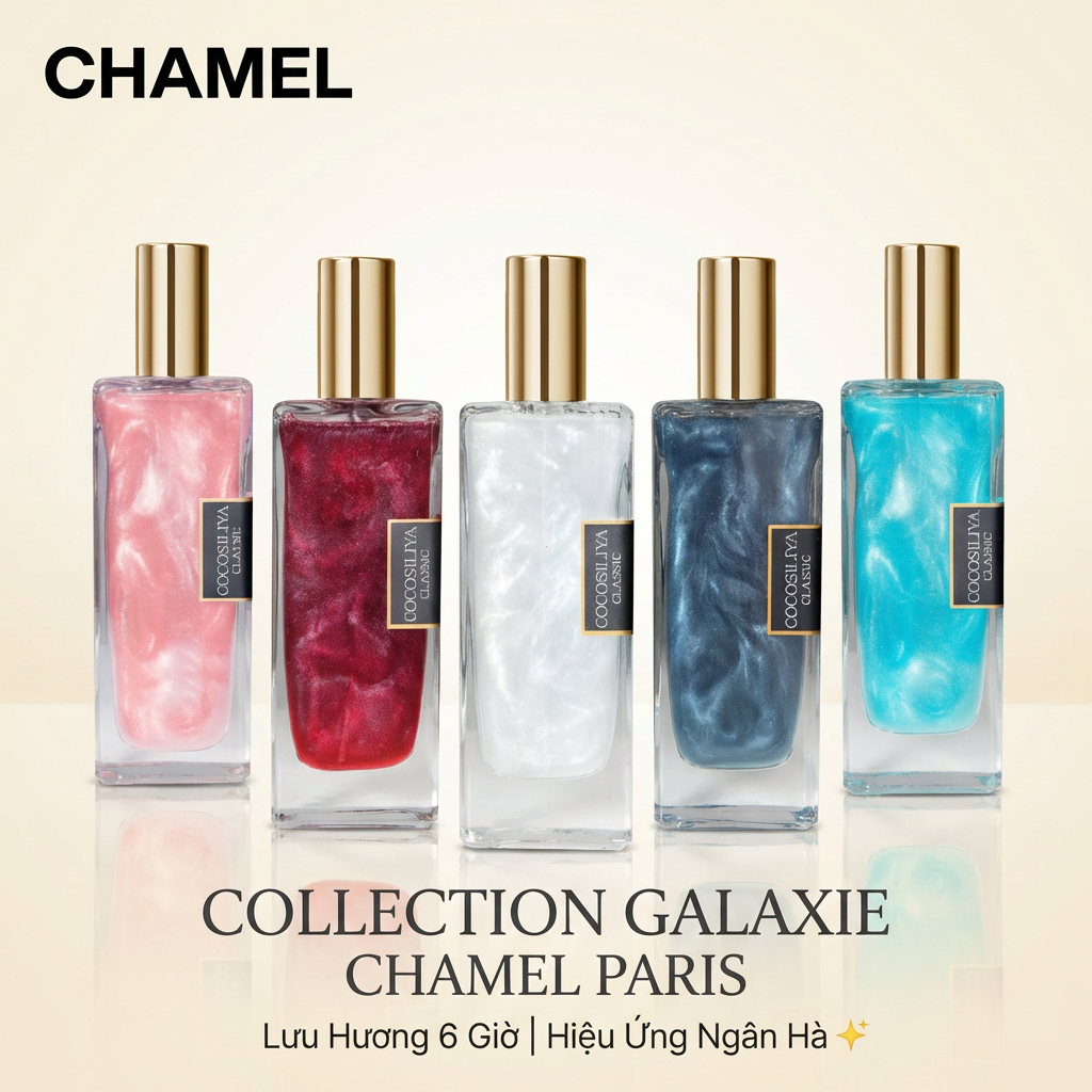 Nước Hoa Nữ Nhũ Kim Tuyến Lấp Lánh - Bộ Sưu Tập Galaxie Lưu Hương Dài Lâu 6H