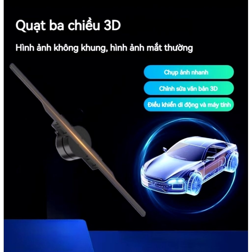 Quạt LED 3D Hologram - Thiết bị trình chiếu LED 3D Quảng Cáo
