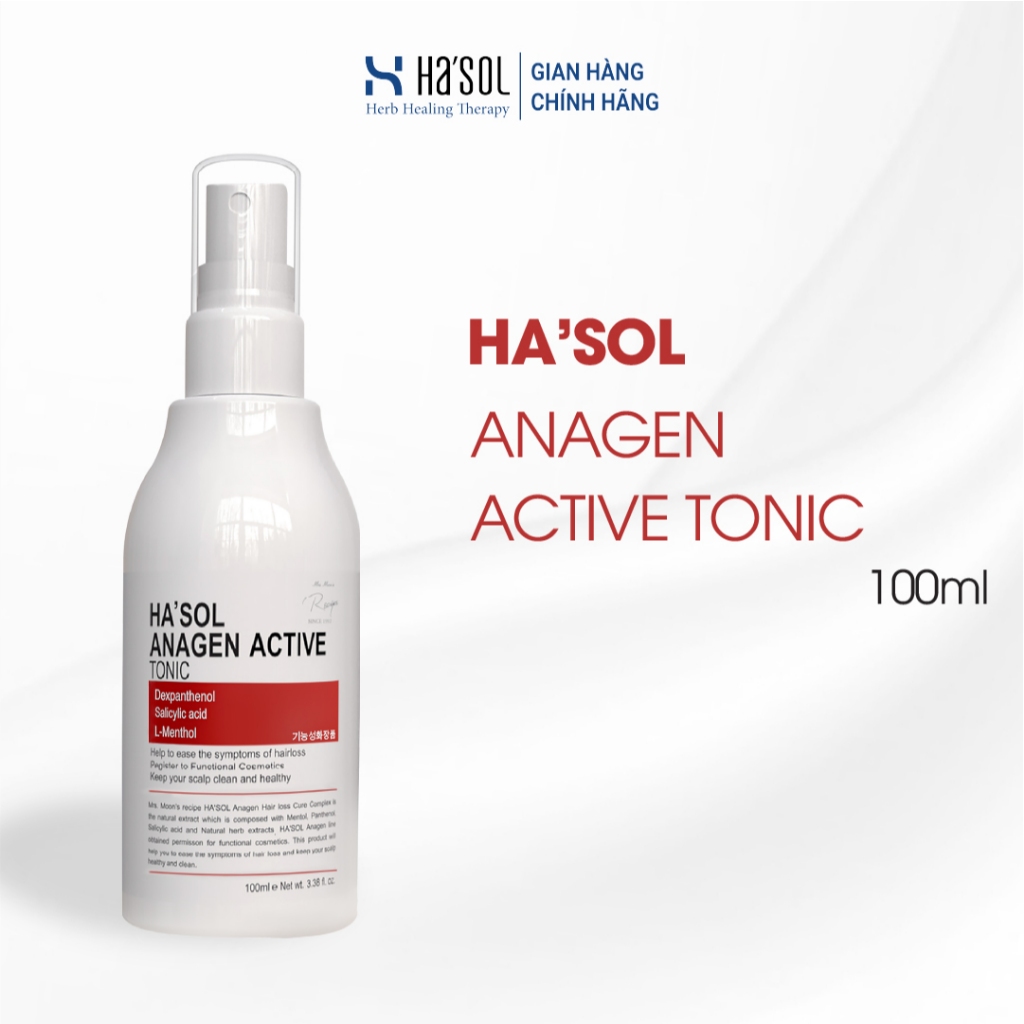 [SVIP] Xịt Tonic Hasol - Dưỡng Nang, Hỗ Trợ Mọc Tóc, Ngăn Rụng Tóc Ha'sol Anagen Active Tonic 100ml