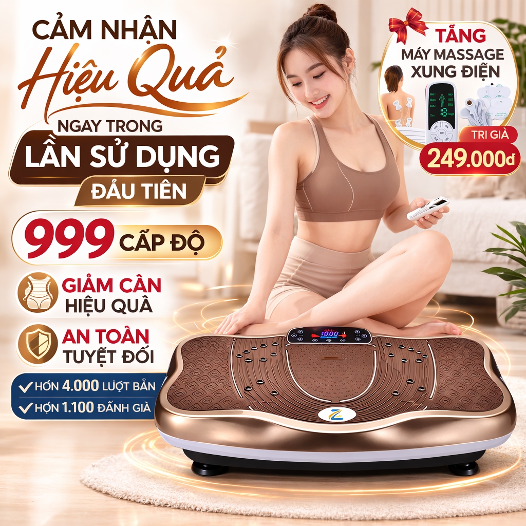 Máy Rung Lắc Toàn Thân Chính Hãng ZLIFE, Máy Tập Thể Dục 499 999 Cấp Độ Giảm Cân Giảm Mỡ