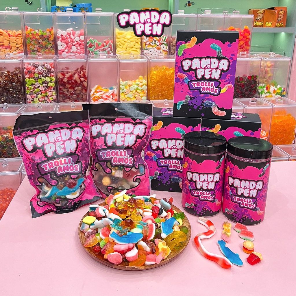 Hũ Kẹo Dẻo Đức 600gr Mix 40 Vị - Ăn Vặt Panda Pẻn Kẹo Dẻo Nhập Khẩu, Kẹo Không Chảy Nước