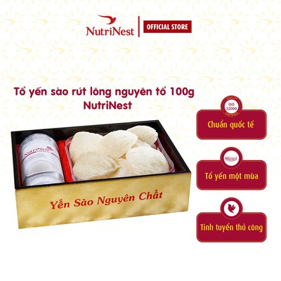 [Hỏa tốc HCM] Tổ Yến Sào Rút Lông Nguyên Tổ NutriNest Nguyên Chất Dinh Dưỡng Cao 100g - Kèm Đường Phèn