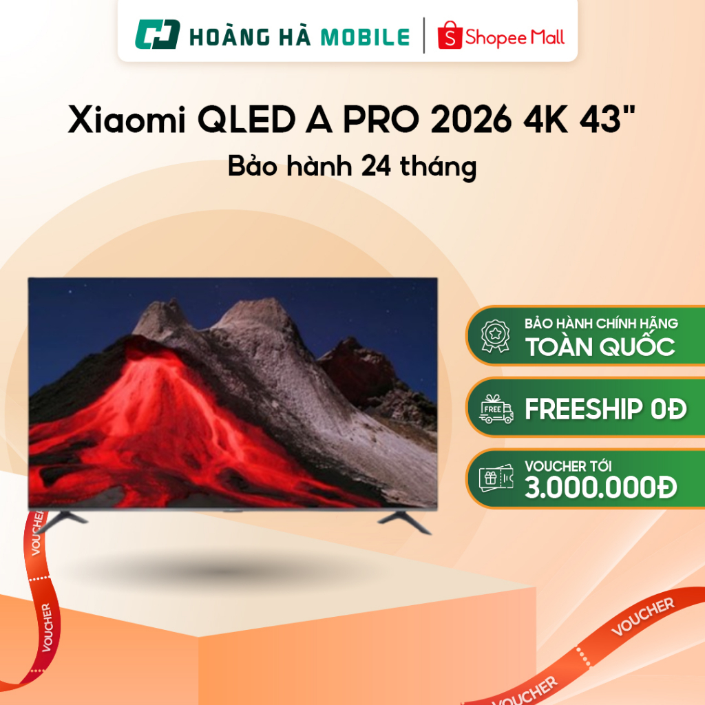 Google Tivi Xiaomi QLED A PRO 2026 4K 43 inch - Bảo hành 24 tháng