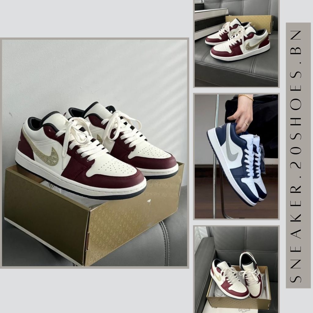 Giày _JD1_ Cổ Thấp Nam Nữ, Giày Sneaker Low SE ‘Year of the Dragon’ Đỏ Vàng, Xanh NaVy