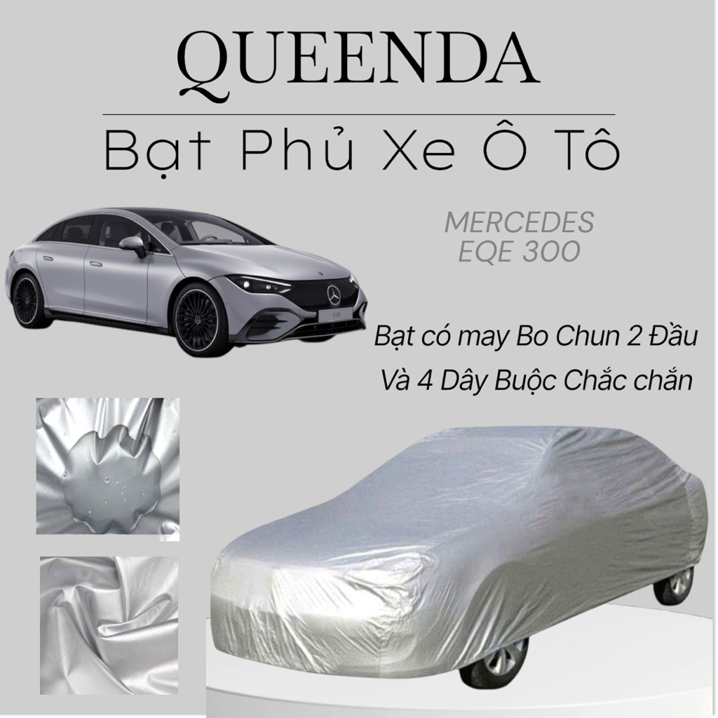 Bạt Phủ Xe Ô Tô Mercedes EQE 300 Vải Dù Tráng Bạc Chống Mưa, Nắng Tốt Kèm Hộp Đựng - Bạt Trùm Xe Ô T
