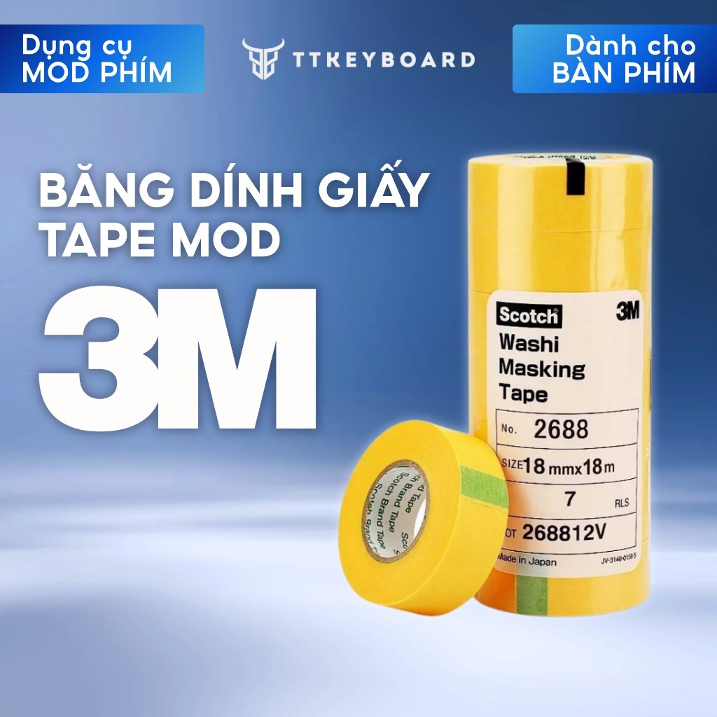 [Hỏa Tốc] Cuộn Băng Keo Giấy Tape Mod Cho Bàn Phím Cơ | TTKeyboard