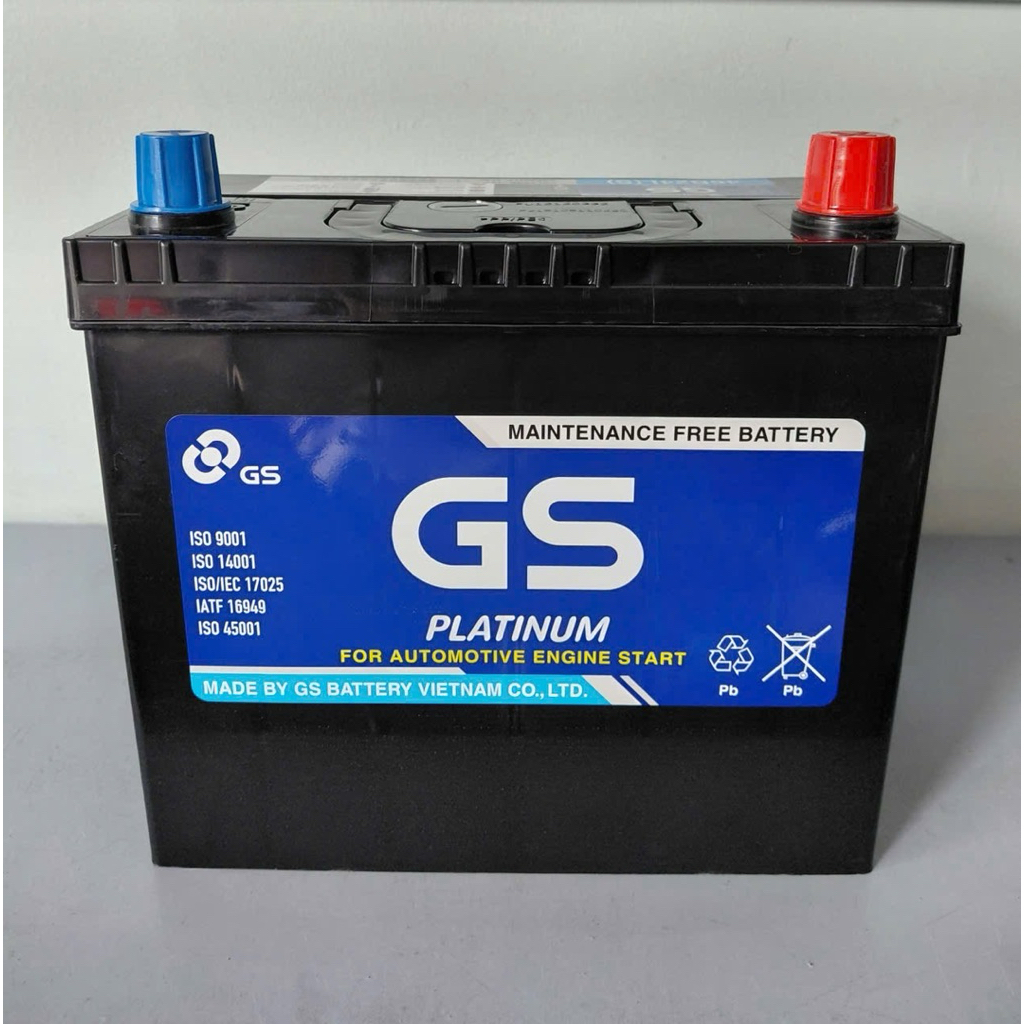 Bình ắc quy 12v khô miễn bảo dưỡng GS MF 46B24LS (12V, 45ah) cọc to