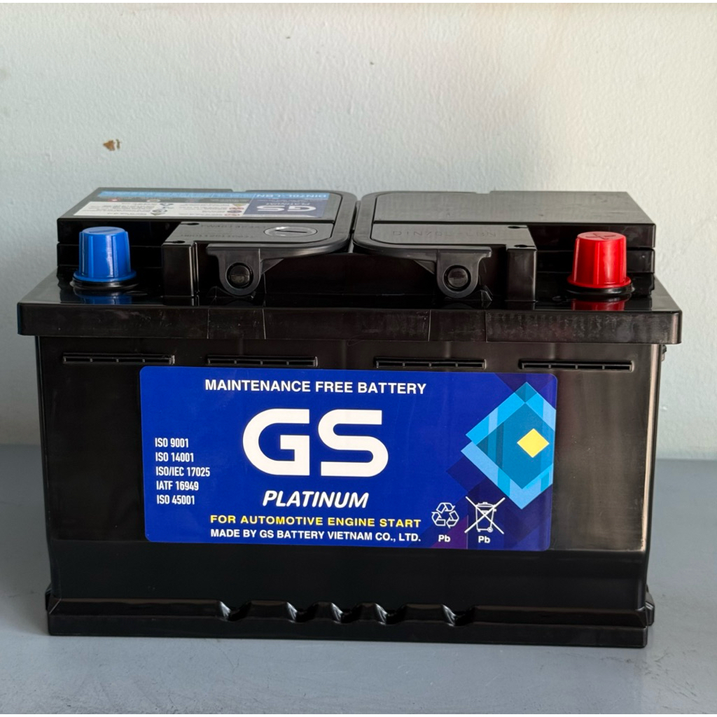 Bình ắc quy 12v khô miễn bảo dưỡng GS DIN70L-LBN (12V, 70ah)