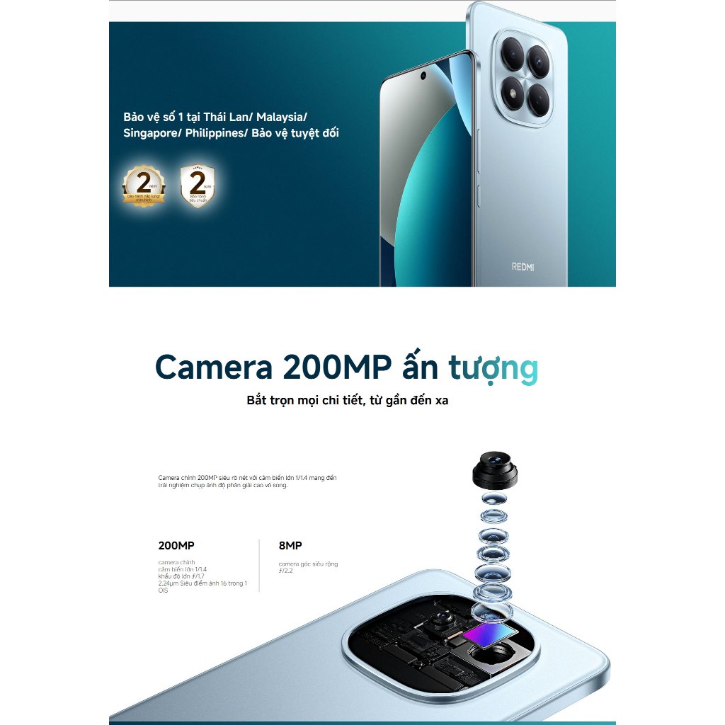 Điện Thoại Xiaomi Redmi Note 15 Pro 12GB 256GB Chính Hãng BH 18 Tháng | BigBuy360 - bigbuy360.vn