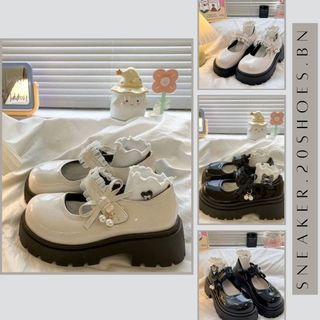 Giày Oxford Nữ, Giày Mary Jane Búp Bê Lolita Đế Cao 5cm/phân Da Bóng Quai Cài Khoá Dán || Mã N51