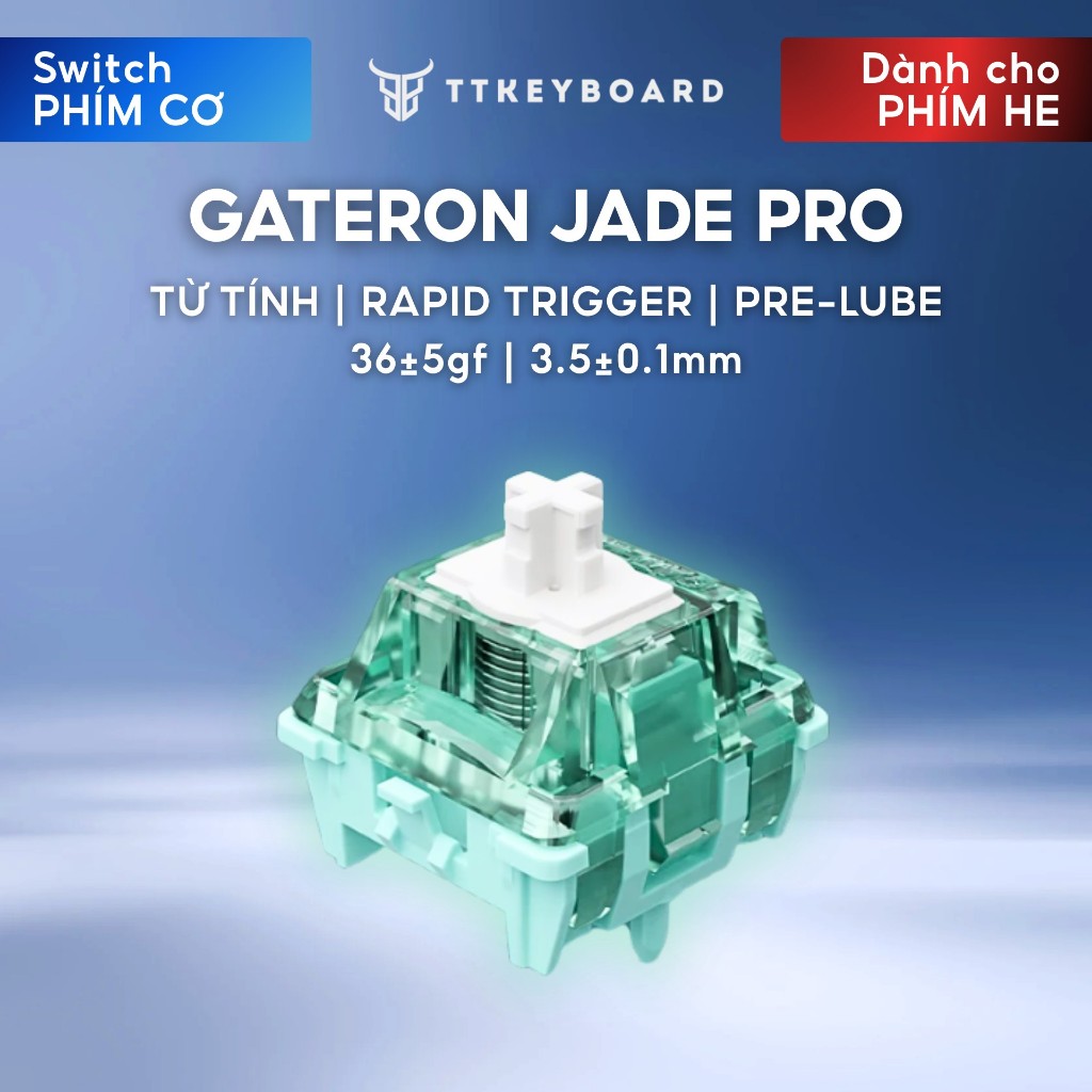 [Hỏa Tốc] Switch Từ Tính HE Gateron Magnetic Jade Pro | Linear 50g | Công Tắc Bàn Phím HE Hiệu Năng 
