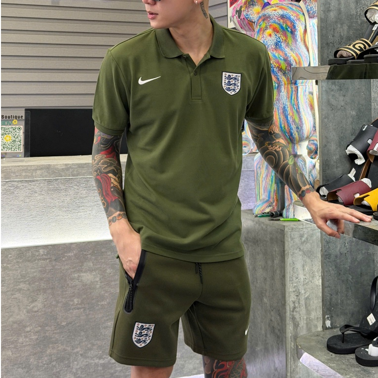 Bộ Quần Áo Polo Mùa Hè Nam Loaye Thêu Logo Đội Tuyển Anh Siêu Đẹp - Bộ Polo Nam Nữ Loaye Chất Liệu Cotton Cao Cấp