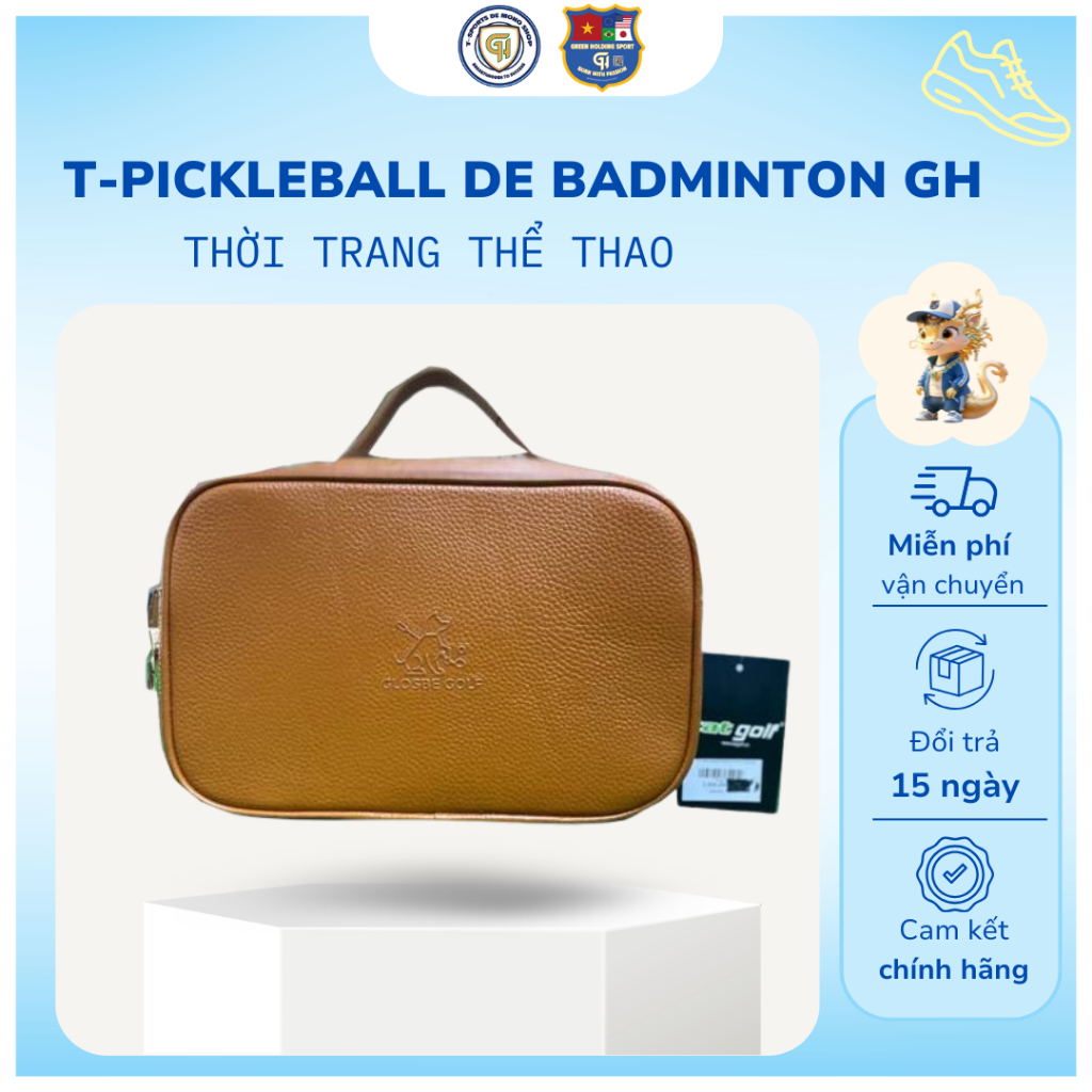 Túi Phụ Kiện Golf Glosbe Golf GG2106 – Da Bò Cao Cấp, Chống Thấm Nước, Ngăn Chứa Thông Minh, Bền Bỉ