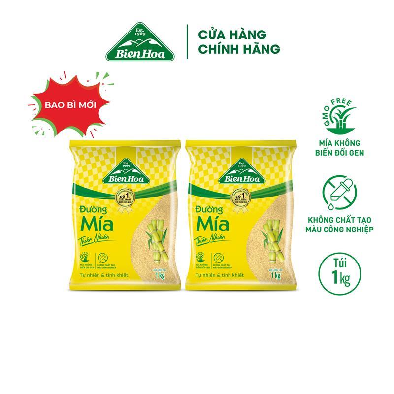 Combo 2 Túi Đường mía thiên nhiên Biên Hòa 1kg/túi