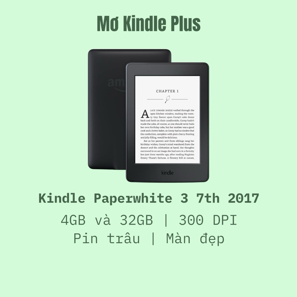 [Hoả tốc HCM] Máy Đọc Sách Kindle Paperwhite 3 (tặng ốp)