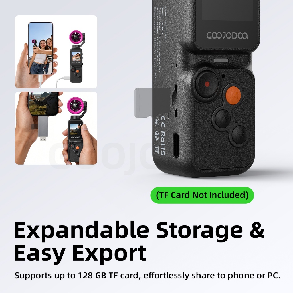 Goojodoq Quạt Camera 2in1 Xoay 180° Màn Hình 1.3" 100 Cấp Gió Hàng Chính Hãng quạt tuabin tốc độ cao | BigBuy360 - bigbuy360.vn