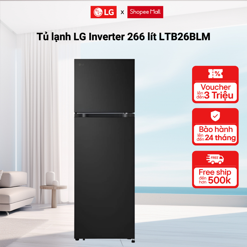Tủ lạnh LG Inverter 266 lít LTB26BLM