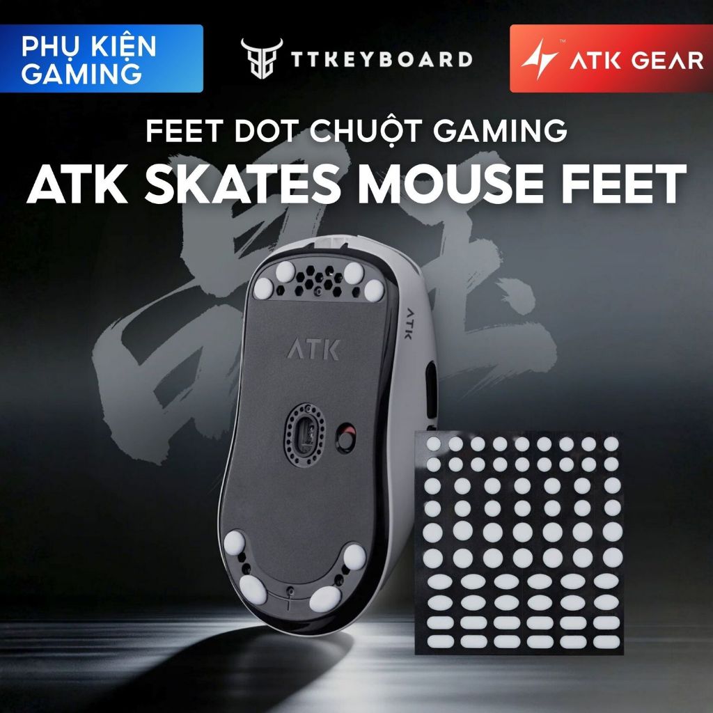 [Hỏa Tốc] Feet Dot ATK Skates Chất Liệu PTFE Nguyên Chất Mượt Mà Chống Trượt Nhiều Kích Thước