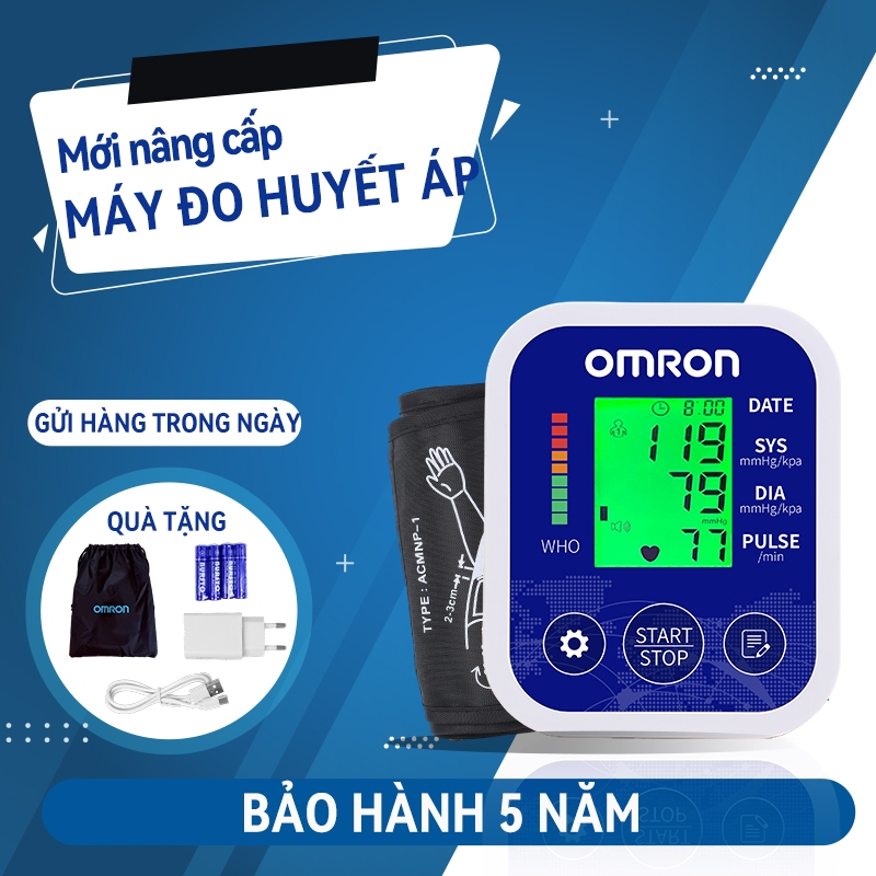 yêu thích💎OiMiRiOiN Máy đo huyết áp HEM-8718| Hành 5 Năm|có thể sạc lại|Tiếng Việt