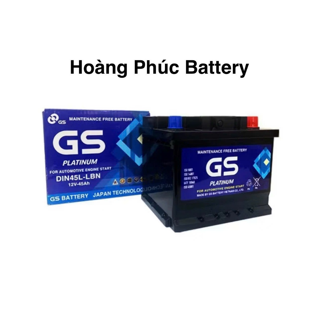 Bình ắc quy 12v khô ô tô gs CMF DIN45 [LBN] 12V-45ah