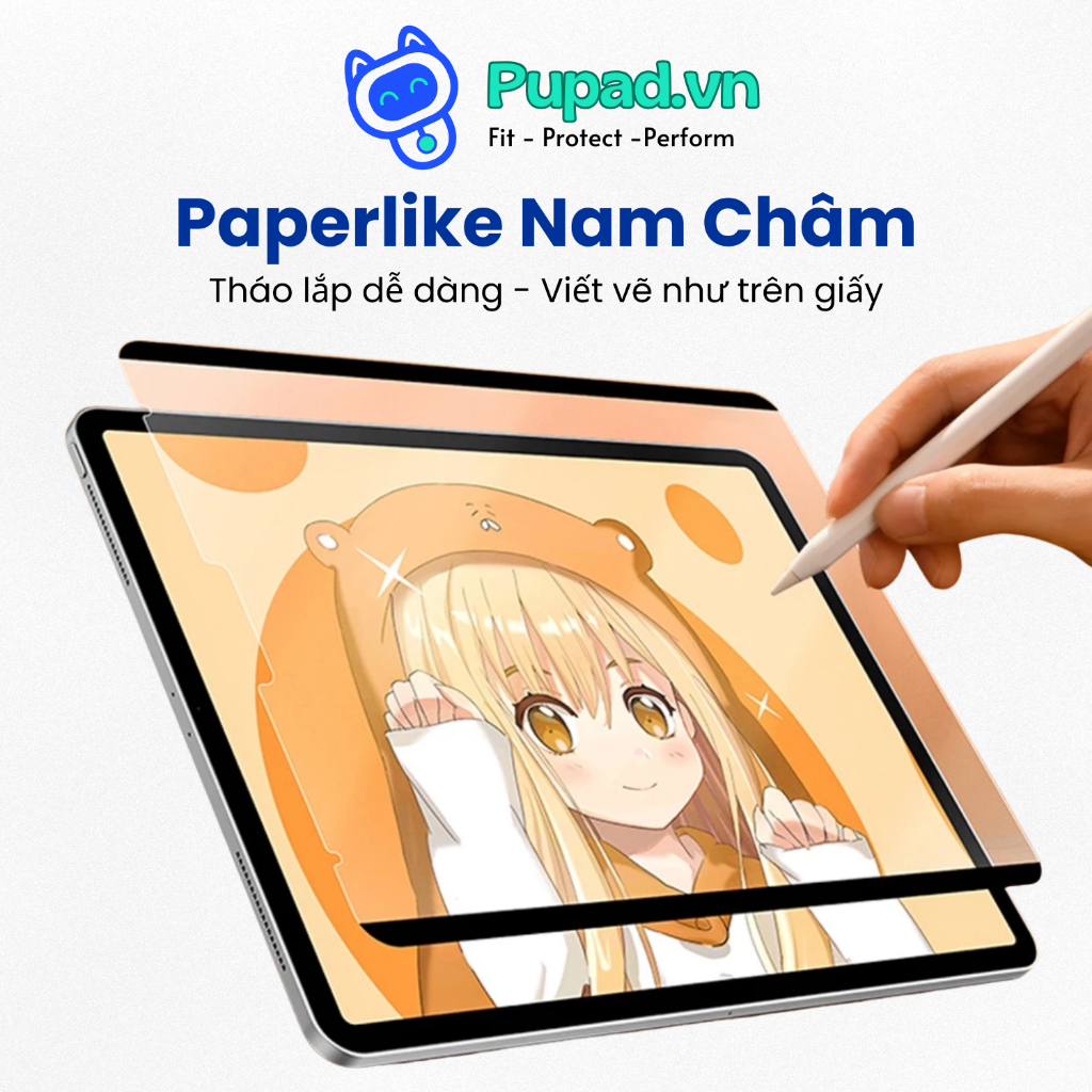 [Tặng Ngòi] Paperlike Nam Châm iPad PUPAD Tháo Rời, Chống Vân Tay, Viết Vẽ Như Trên Giấy - C06