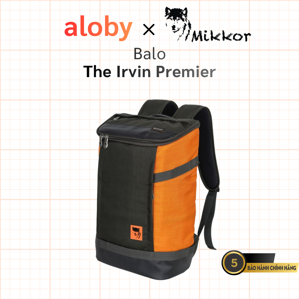 [BH 5 NĂM] Balo Laptop Thể Thao Mikkor The Irvin Premier Chống Nước, Vải Kodura Siêu Bền, Có Móc Tre