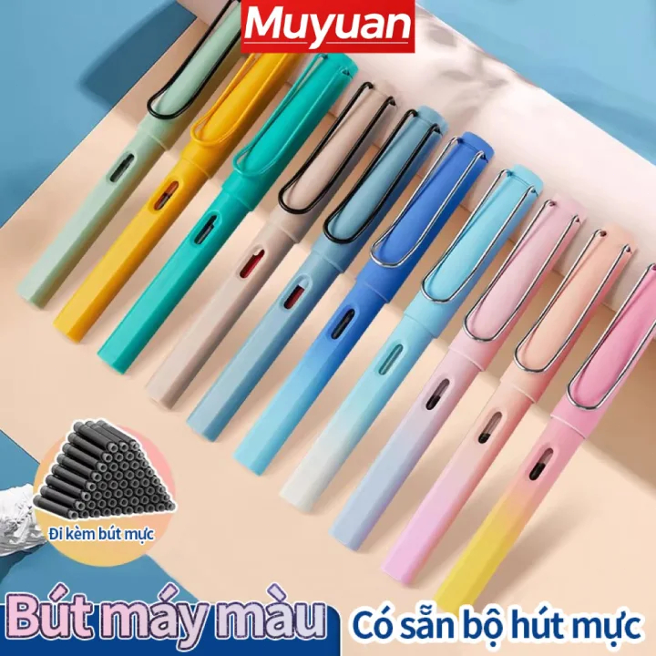 Muyuan- Bút Máy Ngòi EF Nhiều Màu – Thay Ống Mực, Luyện Chữ Đẹp Cho Học Sinh