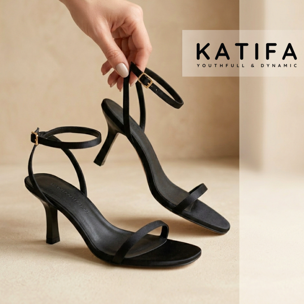 Giày Cao Gót Nữ 7P Sandal Gót Nhọn Dây Mảnh BASIC KATIFA G731 Nữ Tính Thanh Lịch BH 12T