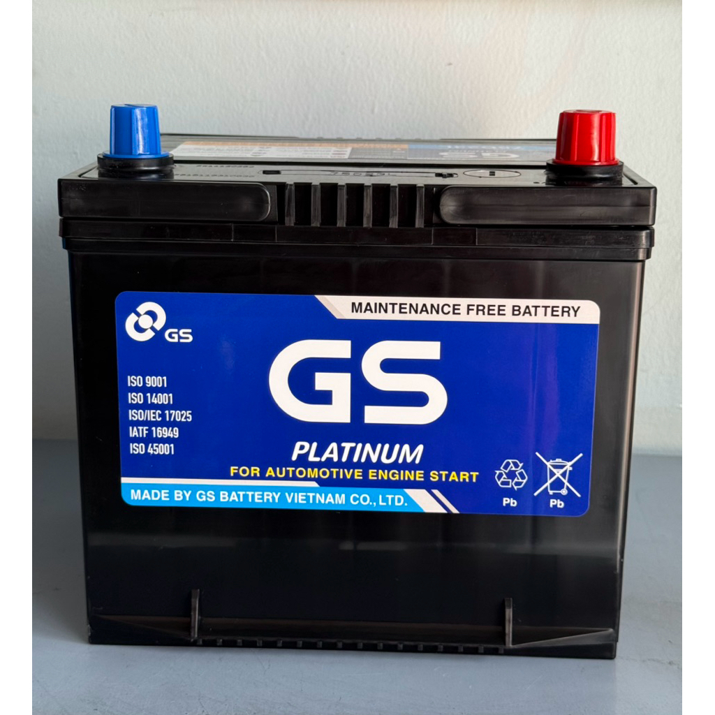 Bình ắc quy 12v miễn bảo dưỡng GS MF 75D23L (12V-65ah)