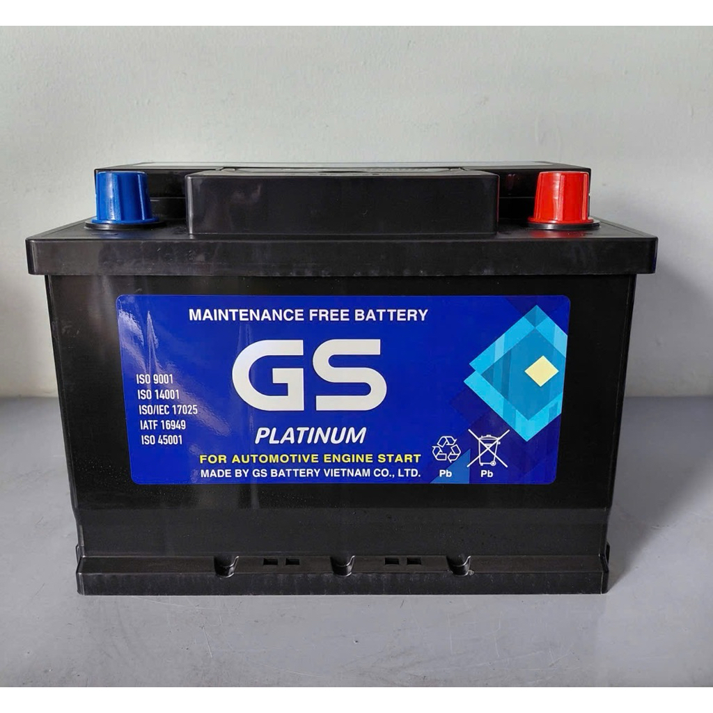 Bình ắc quy 12v khô miễn bảo dưỡng GS DIN60L-LBN (12V, 60ah)