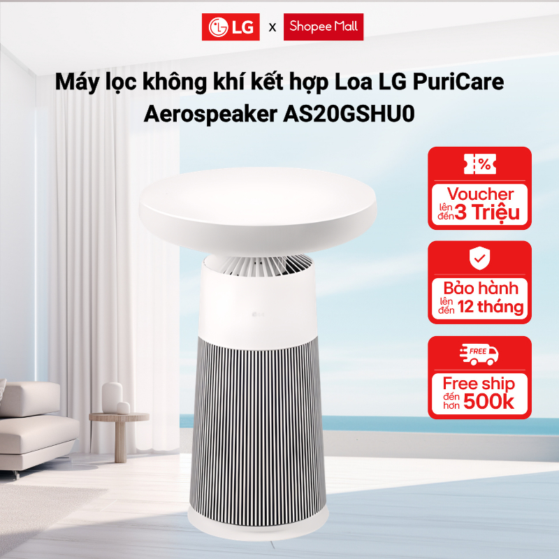 Máy lọc không khí kết hợp Loa LG PuriCare Aerospeaker AS20GSHU0