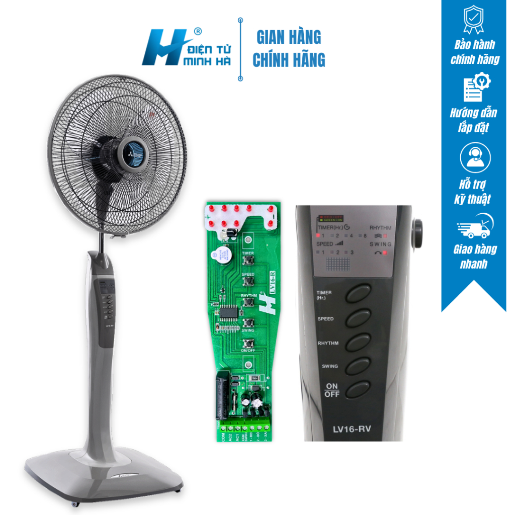 Bo Mạch Quạt Mitsubishi LV16-R, Mạch Quạt Thay Thế LV16-RV/RT/RL/RS/RA,... Bảo Hành 12 Tháng