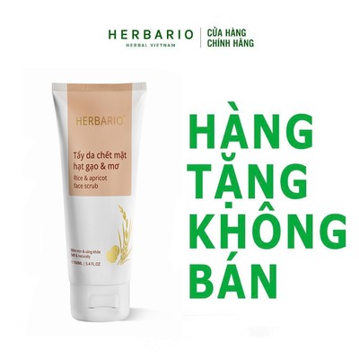 [HÀNG TẶNG KHÔNG BÁN]  - Tẩy da chết mặt hạt gạo & mơ Herbario 160ml