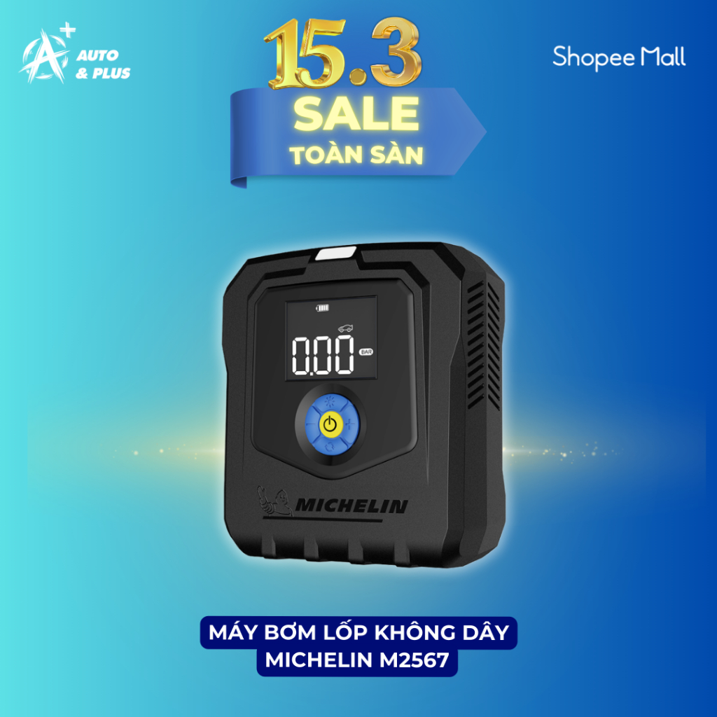Michelin - Máy bơm lốp ô tô không dây Michelin M2567 168w - 2567 - Auto&Plus