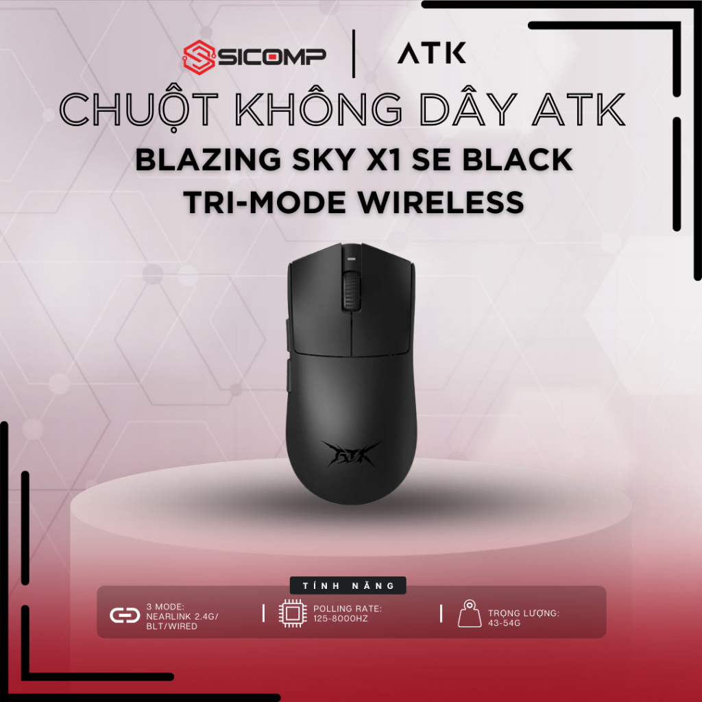 [FV] Chuột không dây ATK Blazing Sky X1 SE/A9 SE/U2 SE/VXE Dragonfly R1SE+ Tri-mode Wireless, Chính 