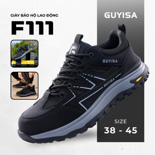 Giày bảo hộ lao động GUYISA F111 dáng thể thao, mũi thép chống va đập, đế lót chống đâm