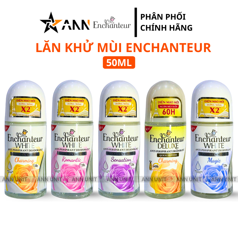Lăn Khử Mùi Enchanteur 72h Và 60h 50ml - Lăn Nách Enchanteur Hàng Chính Hãng - Ann Unit