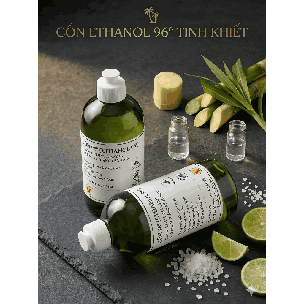 Cồn ethanol thực phẩm 96 độ Wine Food, điều Chế mỹ phẩm, sát khuẩn y tế