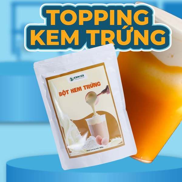 Bột Kem Trứng BKB 500g – Nguyên Liệu Làm Trà Sữa Kem Trứng & Cà Phê Kem Trứng Chuẩn Quán