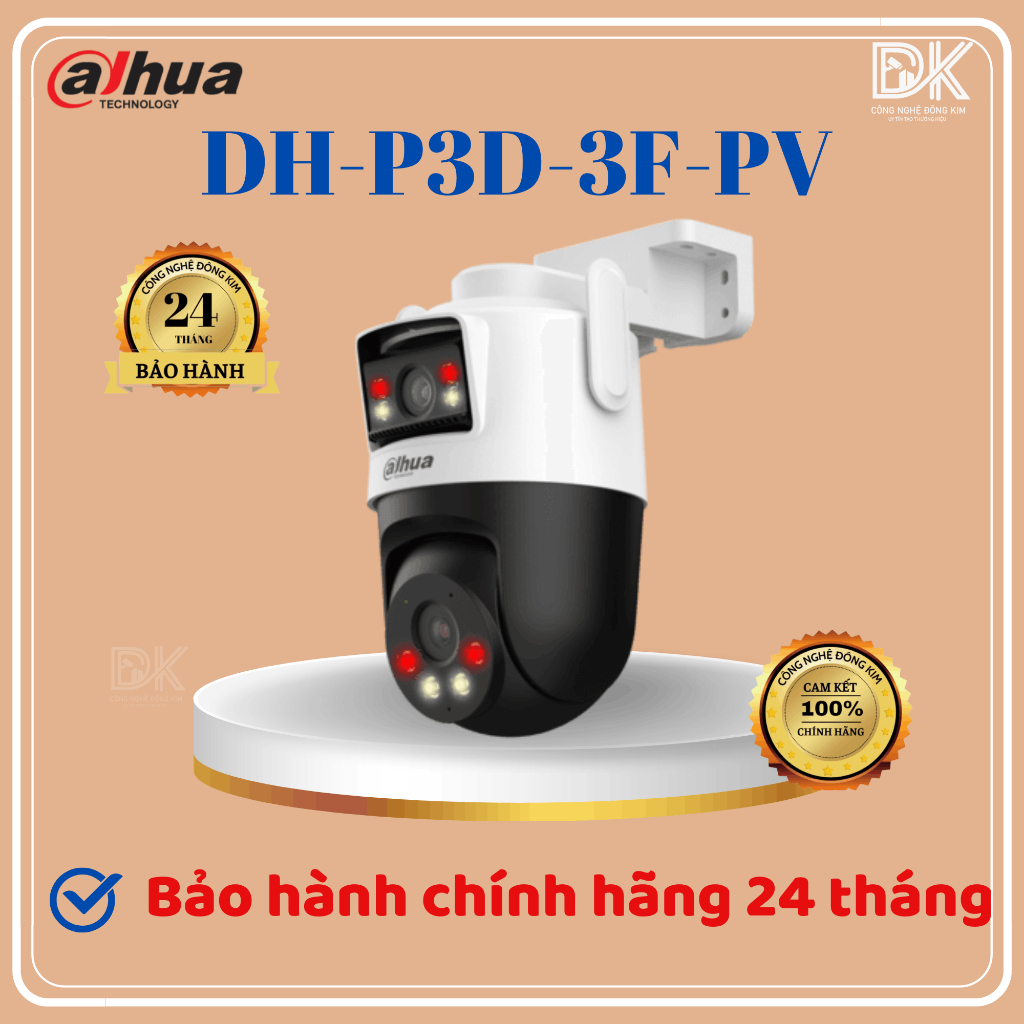 Camera IP PT Wifi 3MP+3MP DAHUA DH-P3D-3F-PV không dây ống kính kép