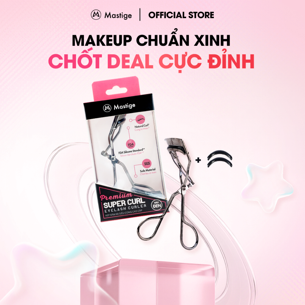[TẶNG ĐỆM] Kẹp bấm mi siêu cong Mastige - Mi cong tự nhiên, không gãy mi, mi cong lâu, dễ sử dụng
