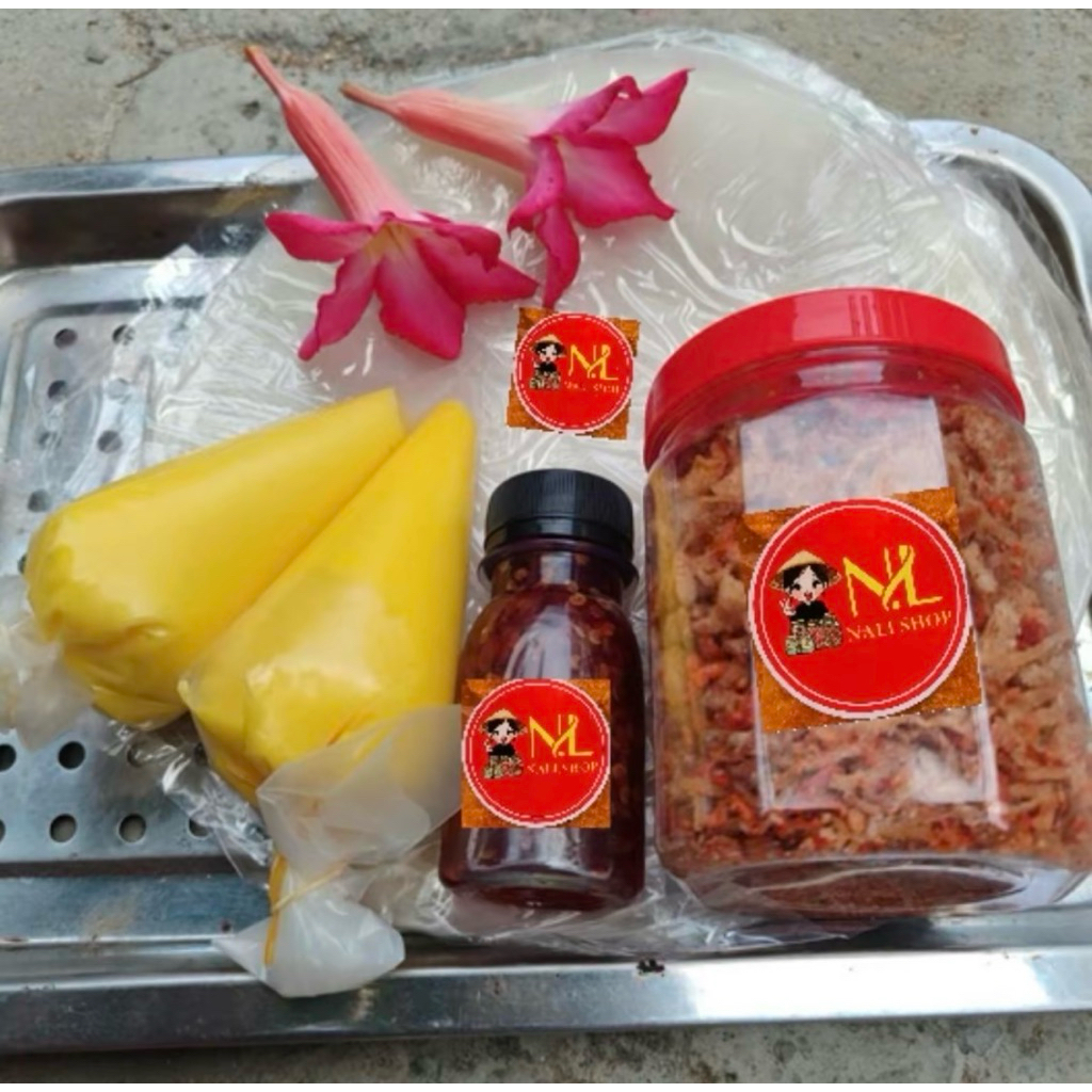 combo bánh tráng 360 bánh tráng phơi sương 100g hành phi 100g bơ  béo 100g + sốt tắc