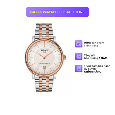 Đồng hồ cơ Nam Tissot T-Classic T122.407.22.031.01 mặt kính sapphire, dây thép không gỉ cao cấp